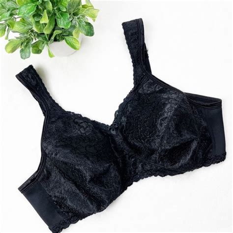 Playtex Intimates And Sleepwear Playtex 8 Hour Black Lace Full Coverage Bra Size 44c Poshmark