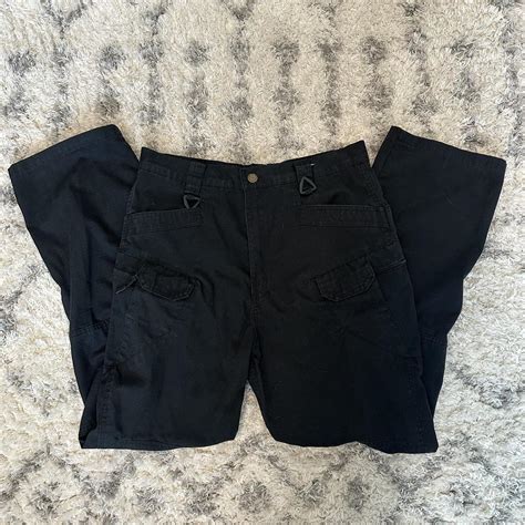 black cargo pants brand: n/a size: m waist:... - Depop