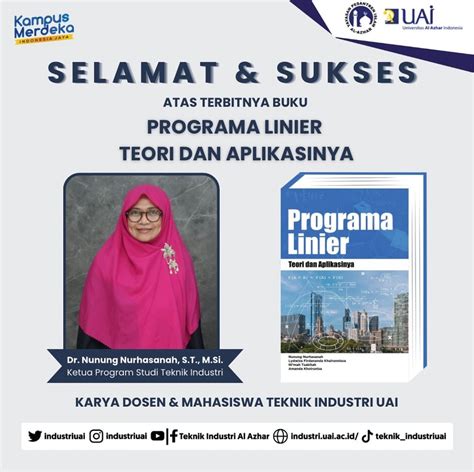 Dosen Program Studi Teknik Industri UAI Menerbitkan Buku Terbaru