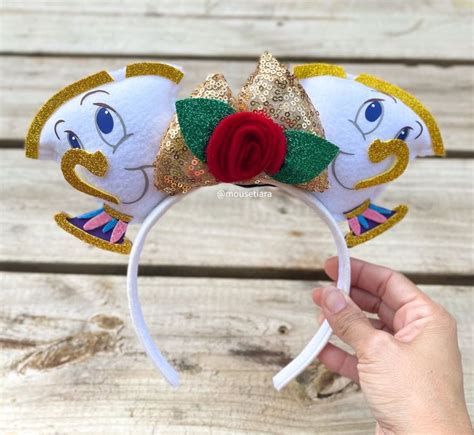 Mickey Ears Beauty And The Beast Ears Chip Teacup Minnie Mouse Ears