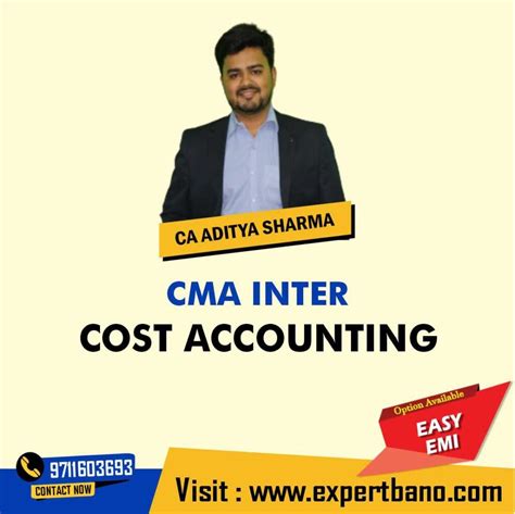 Cma Inter Cost Accounting By Ca Aditya Sharma