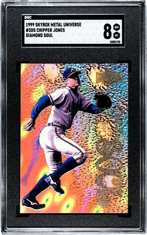 Skybox Metal Universe Chipper Jones Ds Diamond Soul Grade Near