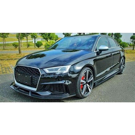 Audi RS3 8V Saloon Facelift Carbon Fibre Front Bumper Lip Spoiler