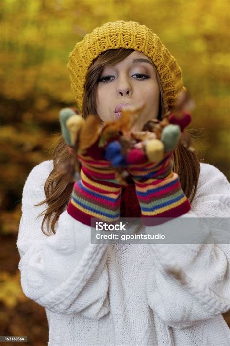 Blowing Leaves Stock Photo - Download Image Now - Activity, Adult ...