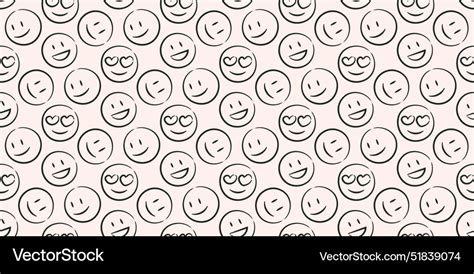 Sketch emoji pattern lovers smiling laughing Vector Image