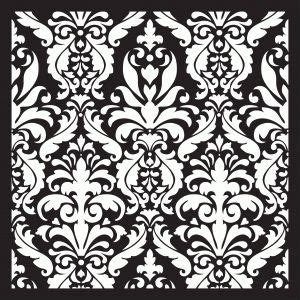 A Black And White Damask Pattern