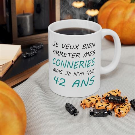 Mug Anniversaire 42 ans Idée cadeau anniversaire homme ou femme