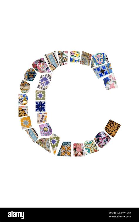 Gaudi Mosaic Letter Gaudi Initial Gaudi Custom Monogram Barcelona Tiles