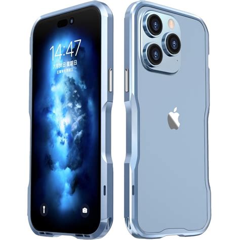 Etui LUPHIE Metalowy Bumper Do IPhone 14 Pro Case Odporna Ramka Z