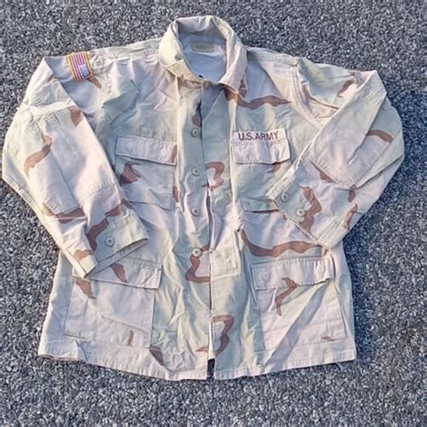 Us Army Camo Bdu Shirt Coat Desert Camouflage Combat Large Nsn 8415 01 327 5314 Ebay