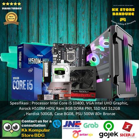 Jual PC RAKITAN INTEL CORE I5 11400 GEN 11 8GB RAM 512GB SSD PC