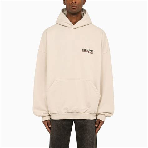 Balenciaga Political Campaign Hoodie In Natural For Men Lyst