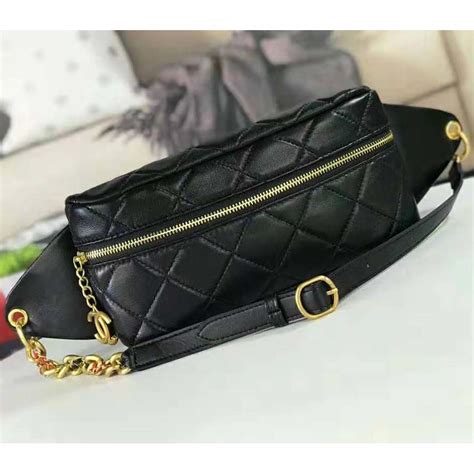 Chanel Women Waist Bag in Lambskin Leather-Black - LULUX