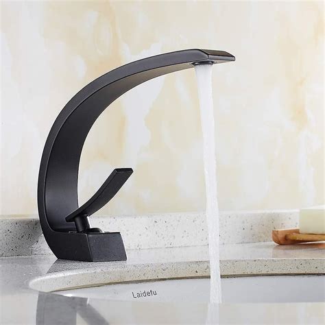 Robinet De Lavabo Monotrou Cascade Mitigeur Salle De Bain En Laiton