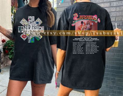 Red Hot Chili Peppers World Tour Shirt RHCP Tour Shirt Rock Band Shirt Sold By Ravi
