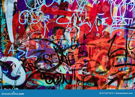 Abstract Colorful Graffiti Wall Background. Graffiti Color Wall Art.Urban Graffiti Wall Stock ...