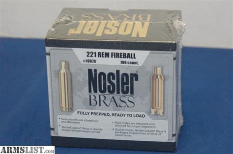 Armslist For Sale Nosler Custom Rem Fireball Brass