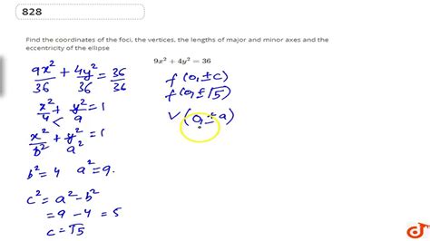 Find The Coordinates Of The Foci The Vertices The Lengths Of Major