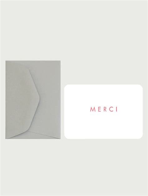 Mini Card Envelope Merci Le Typographe