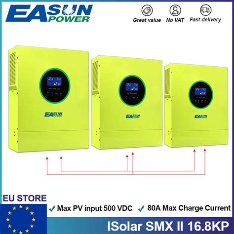 Easun Power Inversor Solar H Brido De Kw V V Onda Sinusoidal