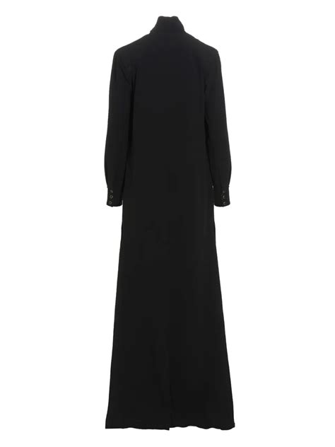 Capasa Milano Pussy Bow Collar Maxi Dress Black Farfetch