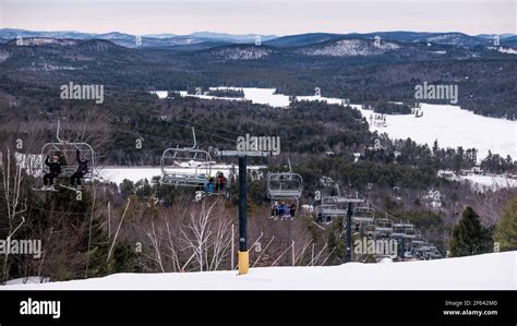 Skiing on Shawnee Peak, Bridgton, Maine Stock Photo - Alamy