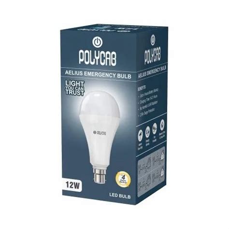 Aluminum 12Watt Polycab Aelius Emergency Bulb Natural White At Rs 750