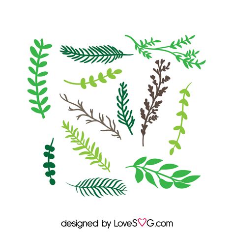 Hand Drawn Branches Lovesvg