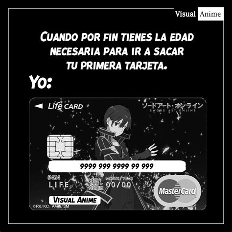 visual anime Cuando tenga mi tarjeta de crédito preguntare si pueden