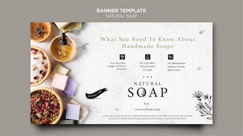 Free Psd Natural Soap Concept Banner Template