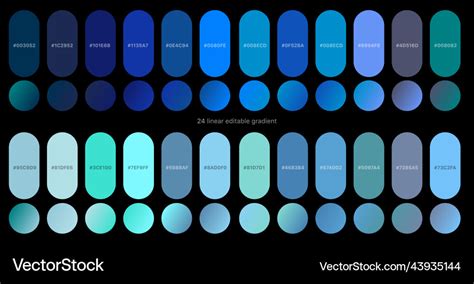 Set of blue gradients modern combinations Vector Image