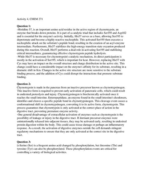 Activity Chem Concordia Activity Chem Question