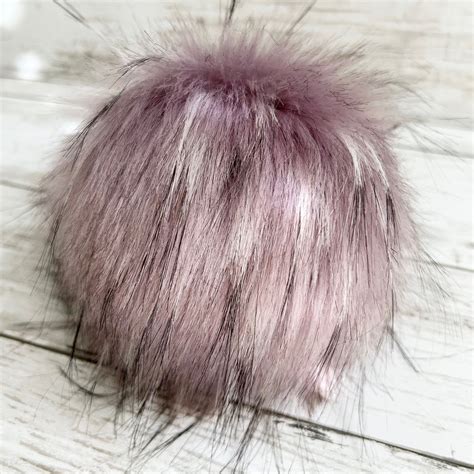 Lilac Pom Faux Fur Pom Poms Faux Fur Beanie Toppers Fake Fur Pom