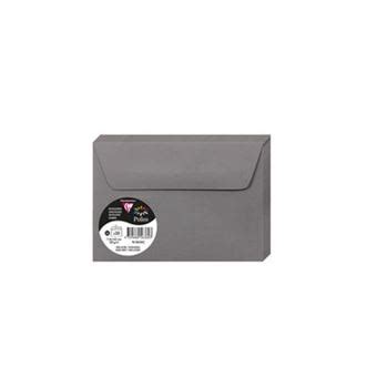 Pack De 20 Enveloppes Pollen C6 114 X 162 Mm Gris Acier Enveloppe