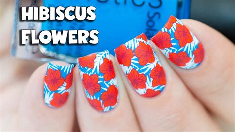 Hibiscus Flower Nail Art Tutorial Best Flower Site