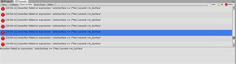 Play In Editor Show Error Assertion Failed On Expression UnitySurface