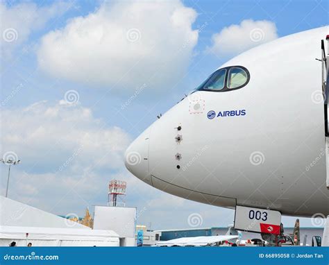 Nose Of Airbus A350-900 XWB At Singapore Airshow Editorial Image ...