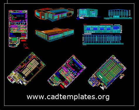 Factory Building Layout Plan And Elevation Cad Template Dwg Cad