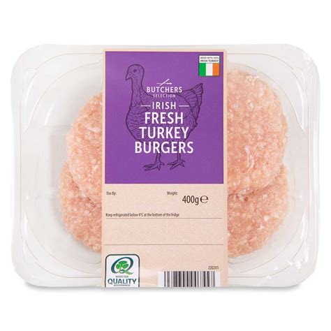 Irish Fresh Turkey Burgers 400g Butcher S Selection ALDI IE