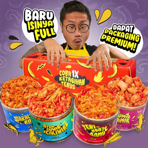 Eat Sambal 1 Paket Lengkap Eat Sambal Sambal Cumi Pedas 1 Paket Sambell