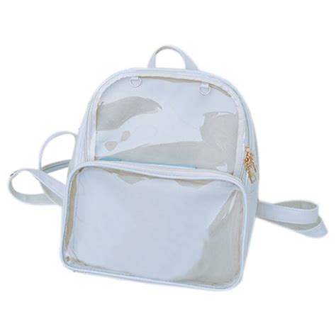 New Bonito Senhoras Mochila Pvc Transparente Cor de Geléia Saco de