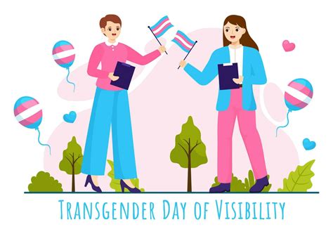 International Transgender Day Of Visibility Vector Illustration On March 31 With Transgenders