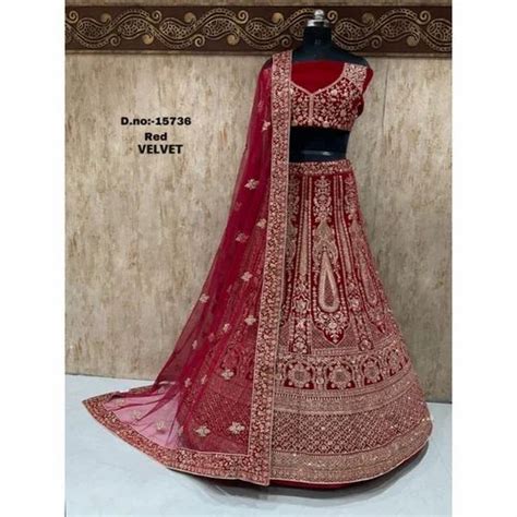 Hand Work Velvet Bridal Lehenga Choli At Rs 9995 In Surat ID