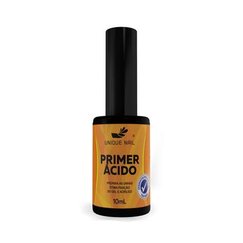 Primer Unique Nail Líquido Ácido 10 ml Manicure Gel Acrigel Porcelana