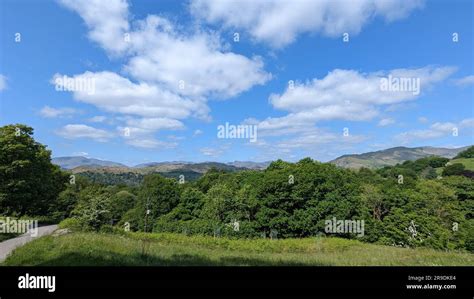 Lake District Landscape Around Ambleside Windemere And Grasmere Above