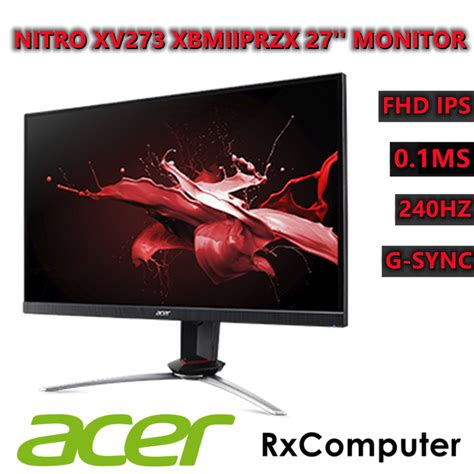 Acer Nitro Xv273 Xbmiiprzx 27 Inch Fhd Ips Gaming Monitor BeeCost