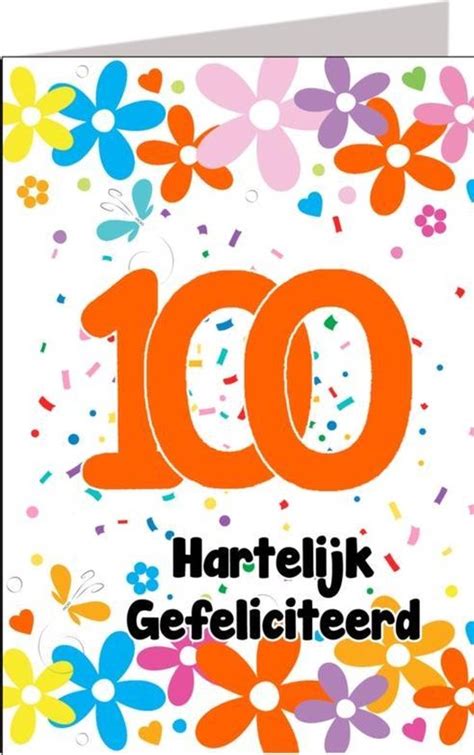 Verjaardagskaart 100 Jaar Bol