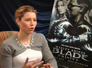 JESSICA BIEL - BLADE: TRINITY Interview (2004) | Movie Interview