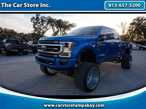 Used 2021 Ford F 250 Sd Platinum Edition Lifted King Shocks 26 Forged Whee For Sale In Seffner