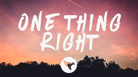 Marshmello & Kane Brown - One Thing Right (Lyrics) - YouTube Music